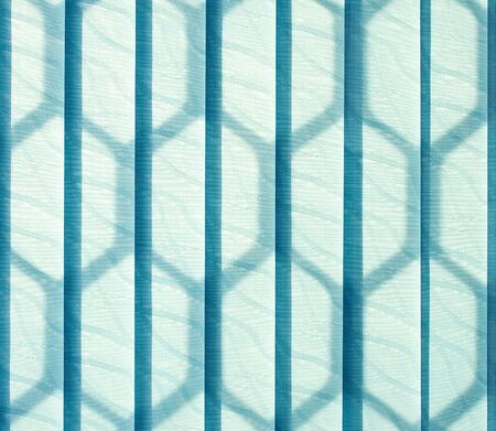 Blue vertical jalousie made of cloth. Background