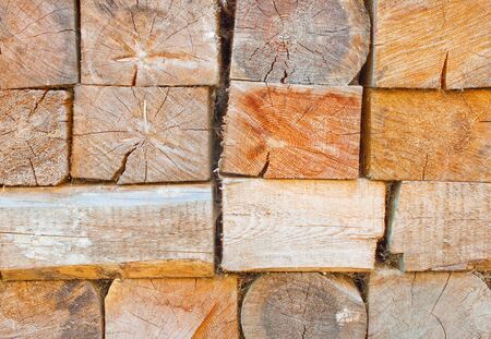 Background, composed of piles of scrap woodの写真素材
