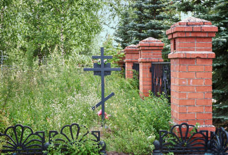 Inoperative Trinity Cemetery in Balakhna,  Russia, Nizhny Novgorod regionの写真素材