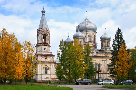 Stritennya Church of the Lord in the city of Vytegra  North Of Russiaのeditorial素材
