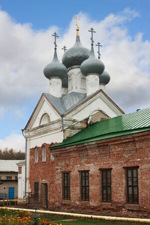 The Church Of The Transfiguration Of The Lord  Is restored  The Town Of Bor  Russiaの写真素材