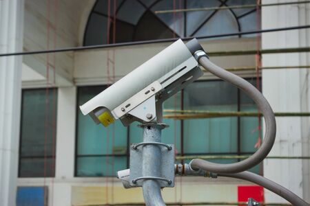 Street camera surveillance on the streets of Bangkok