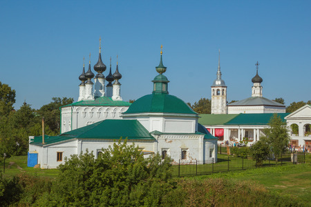 Suzdal, Russia - Aug 26, 2018: In the foreground of the photo we see the Church of St. Paraskeva in Suzdalのeditorial素材