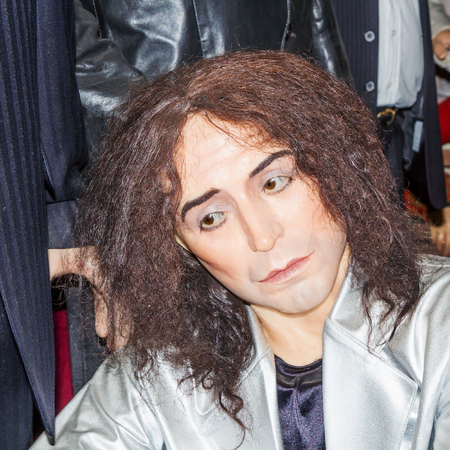 Suzdal, Russia - Aug 26, 2018: Popular Soviet and Russian singer Valery Leontiev. Wax Museum in Suzdalのeditorial素材