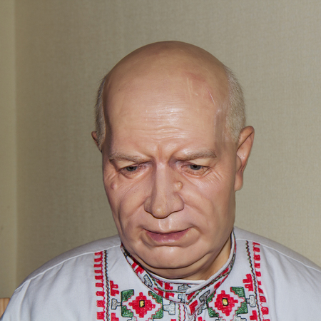 Suzdal, Russia - Aug 26, 2018: Former leader of the Soviet Union Nikita Khrushchev. Wax Museum in...