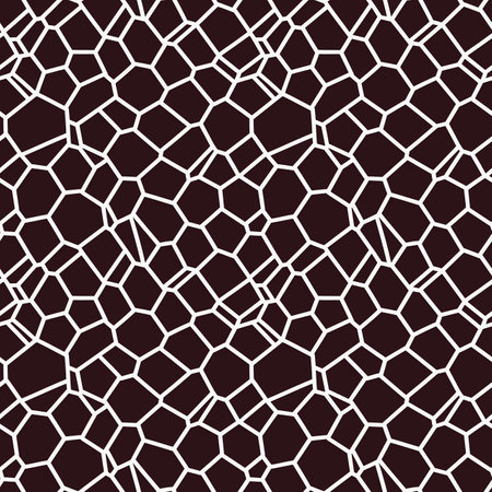 Geometric abstract pattern with white stripes.  Graphics composition on a brown background. Seamless backgroundの写真素材