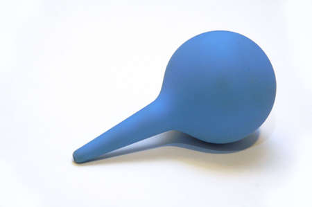 The blue clyster  on the white tableの写真素材