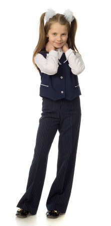 The girl in uniformの写真素材