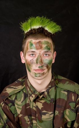 In army and it is returnの写真素材