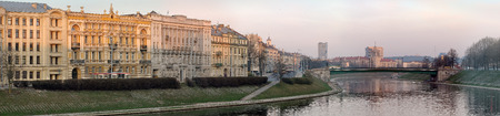 Neris river at Vilnius in spring season 