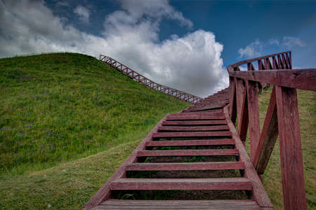 Palemonas Hill, also called the Seredzius Mound by the locals, is located in Jurbarkas district. The hill is 30 metres high and stands in a particularly scenic place, in the valley of Nemunas river.の写真素材