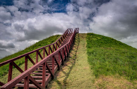 Palemonas Hill, also called the Seredzius Mound by the locals, is located in Jurbarkas district. The hill is 30 metres high and stands in a particularly scenic place, in the valley of Nemunas river.の写真素材