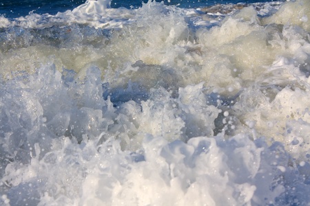 Foamy seething waveの写真素材
