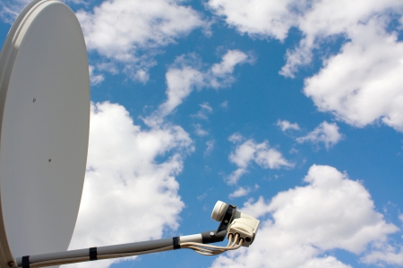 Parabolic aerial on a background skyの写真素材