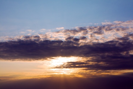 A sun in clouds