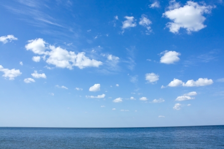 Sea, sky, cloudsの写真素材