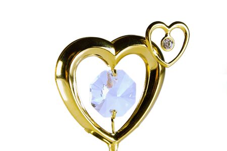 Gold heartの写真素材