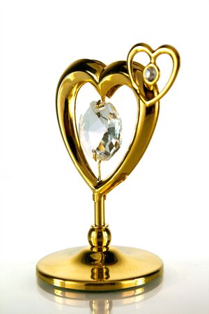 Gold heartの写真素材