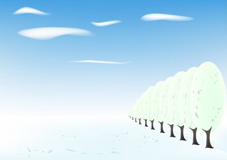 Winter landscapeのイラスト素材