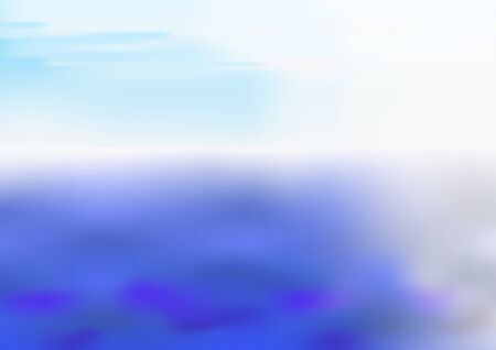 Sea, sky, cloudsのイラスト素材