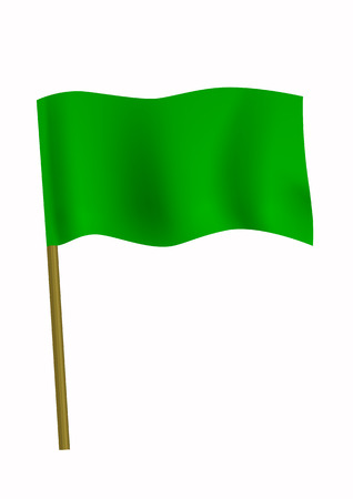 Green small flagのイラスト素材