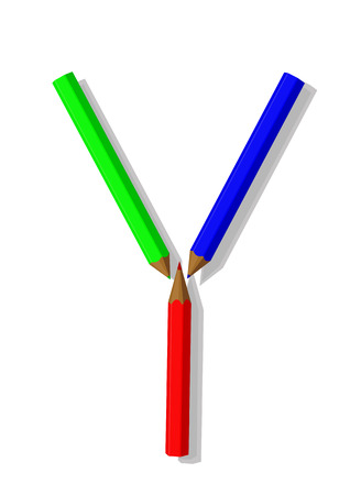 Letter from pencilsのイラスト素材