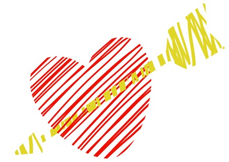 Heart pierced by an arrowのイラスト素材