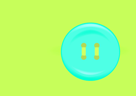 Blue button on green fabricのイラスト素材
