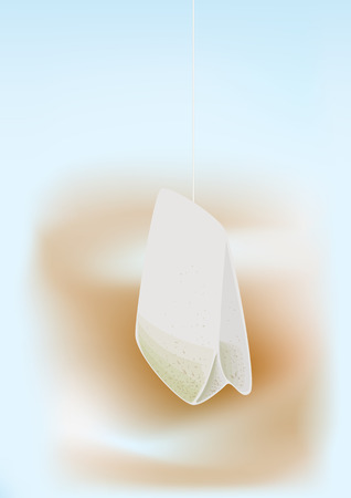 Tea package in a liquidのイラスト素材