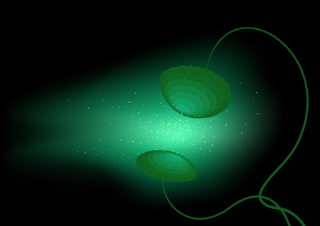 Two green toadstoolsのイラスト素材