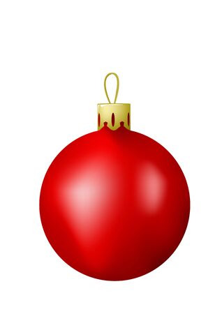 Red christmas ballのイラスト素材