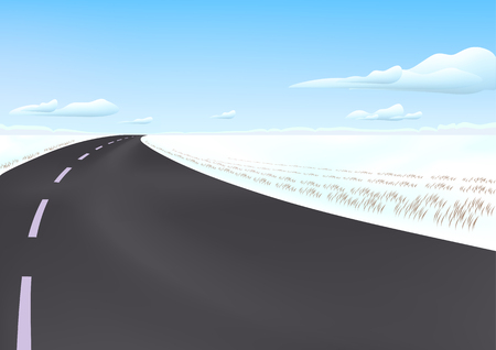 Winter roadのイラスト素材