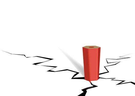 Stuck pencilのイラスト素材