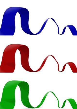 Varicoloured ribbonsのイラスト素材