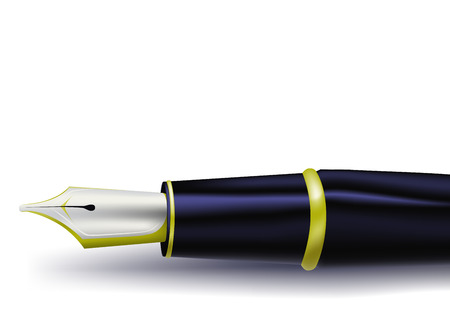 Ink pen on a white backgroundのイラスト素材