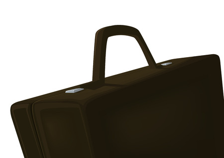 Brown brief-case on a white backgroundのイラスト素材