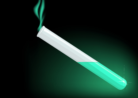 Luminous test tube with chemicalのイラスト素材