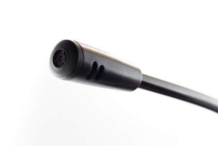 Microphone on a white backgroundの写真素材