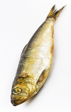 Salaca, smoked on a white backgroundの写真素材