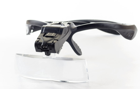 Points watchmaker on white backgroundの写真素材