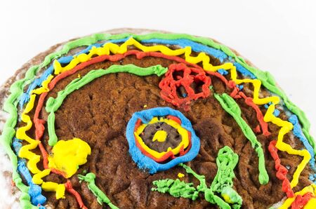 Gingerbread brightly schedule, on a white backgroundの写真素材