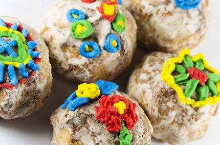 Gingerbread brightly schedule, on a white backgroundの写真素材