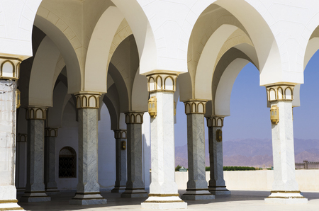 Columns and arches in the mosqueの写真素材