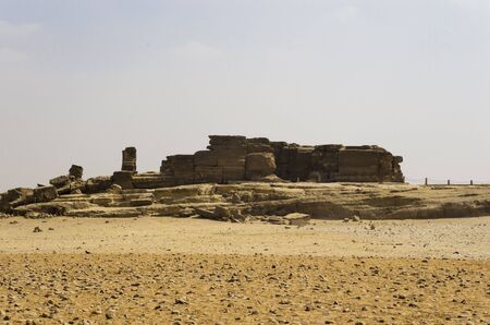 Ruins of antiquity in the Giza desertの写真素材