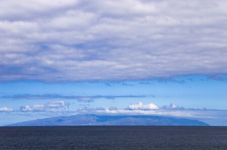 Gomera island on the horizon, landscapeの写真素材