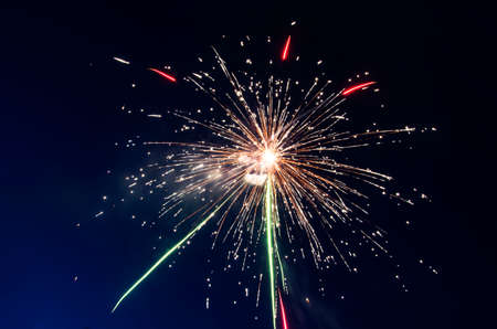 Fireworks on the background of the night skyの写真素材