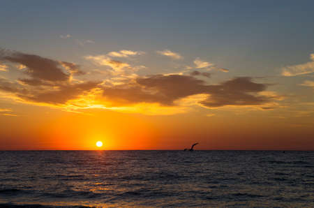 Colorful sunrise over the sea, landscapeの写真素材