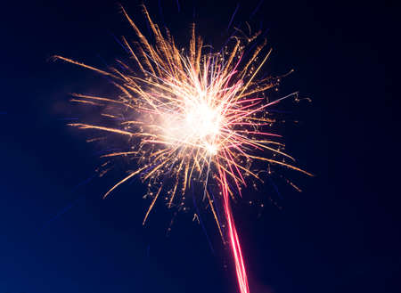 Fireworks on the background of the night skyの写真素材