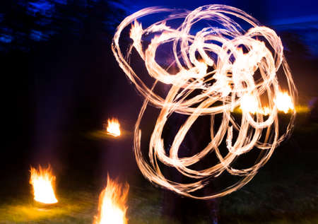 Fireworks on the background of the night skyの写真素材