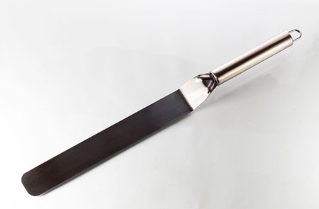 One pastry spatula on a white backgroundの写真素材